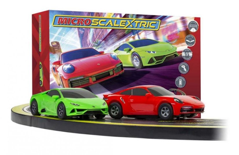 Autodráha MICRO SCALEXTRIC G1178M - Super Speed Race Set - Lamborghini vs Porsche