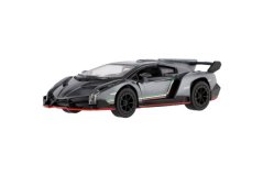 Auto Kinsmart Lamborghini Veneno šedé kov/plast 13cm na zpětné natažení