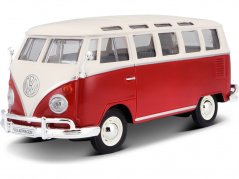 Maisto Volkswagen Van Samba 1:25 bílo/červená