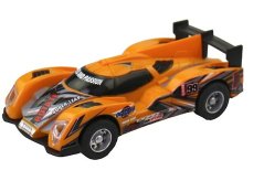 Auto supersport LMNS oranžové na autodráhu 1:43