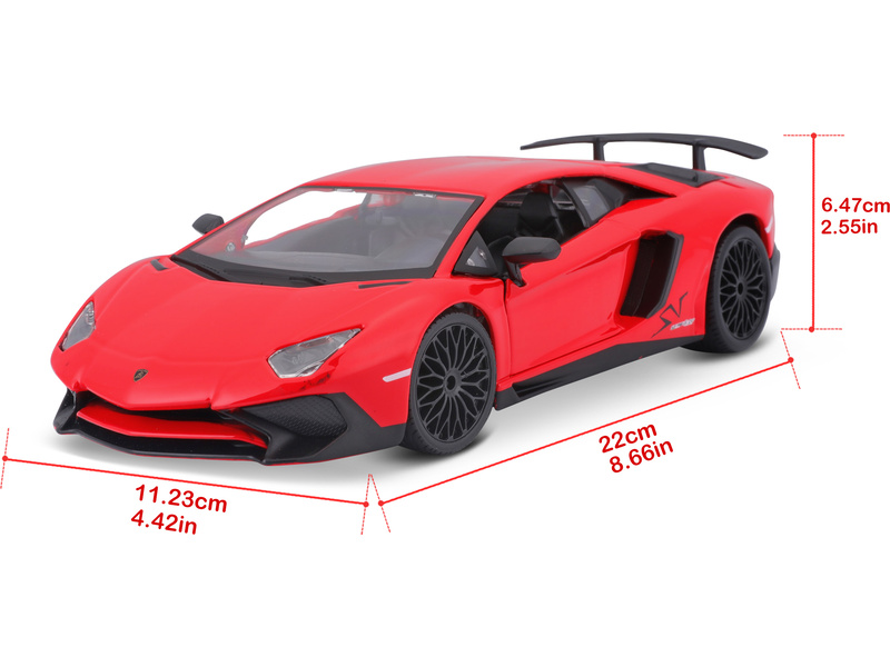 Bburago Lamborghini Aventador LP 750-4 SV 1:24 červená