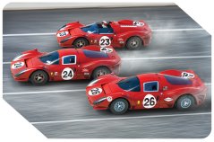 1967 Daytona 24 Triple Pack Ferrari - SCALEXTRIC C4391A