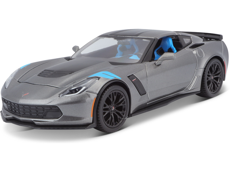 Maisto Corvette Grand Sport 2017 1:24 šedá metalíza