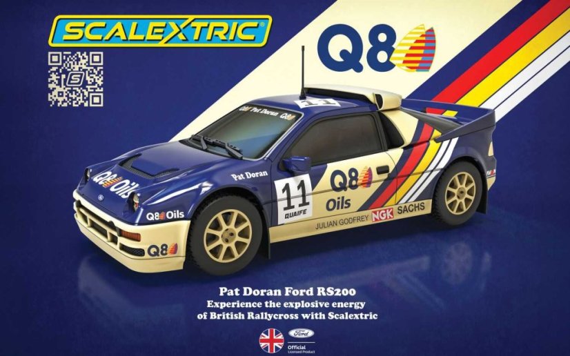 Autíčko Rally SCALEXTRIC C4667 - Ford RS200 Pat Doran (1:32)