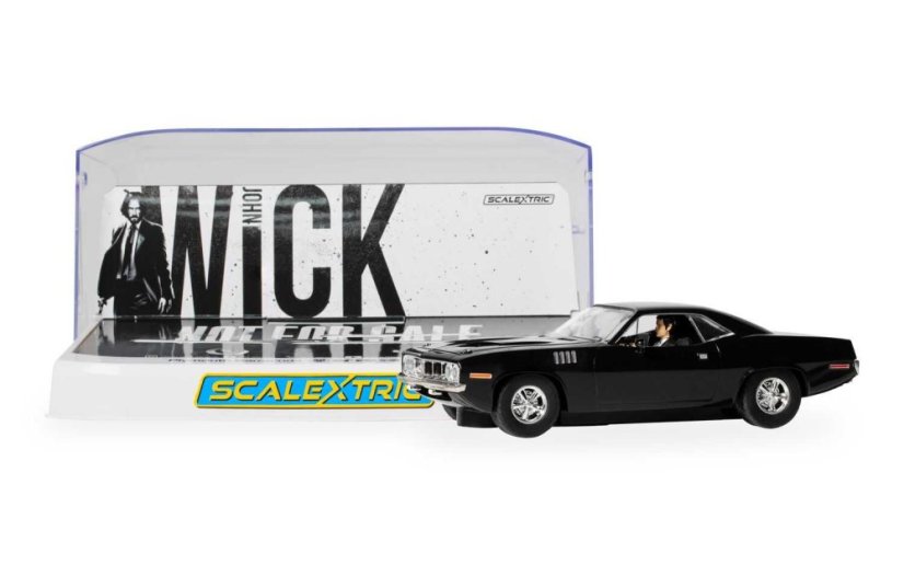 Autíčko Film & TV SCALEXTRIC C4595 - John Wick Plymouth Barracuda - John Wick Chapter 4 (1:32)