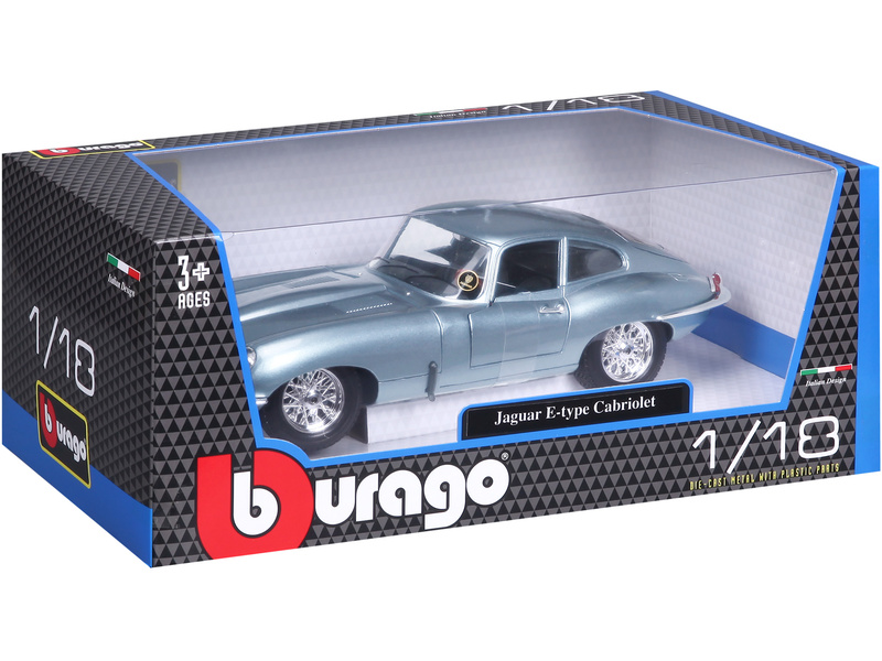 Bburago Jaguar E-type Coupe 1:18 modrá