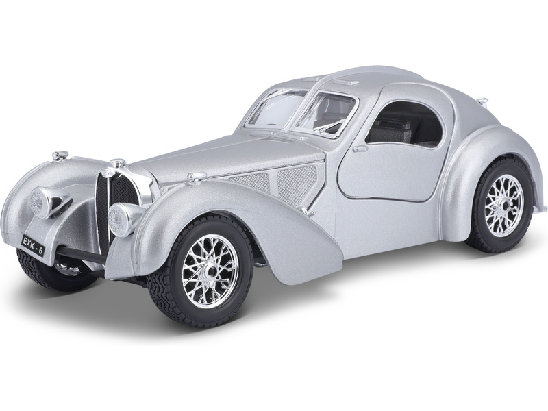 Bburago Bugatti 1:24 stříbrná