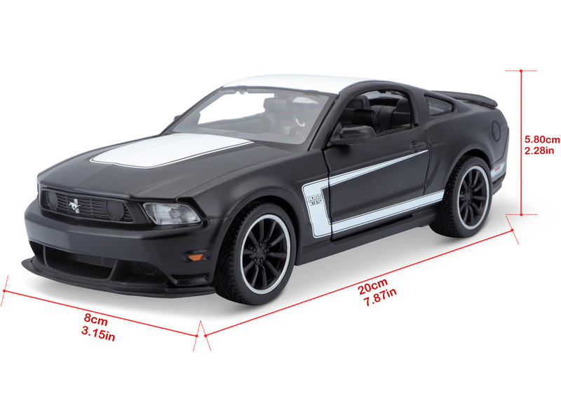 Maisto Ford Mustang Boss 302 1:24 černá matná
