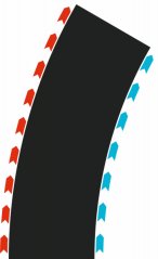 52004 Zatáčky 60° (3x levá, 3x pravá) Hybrid