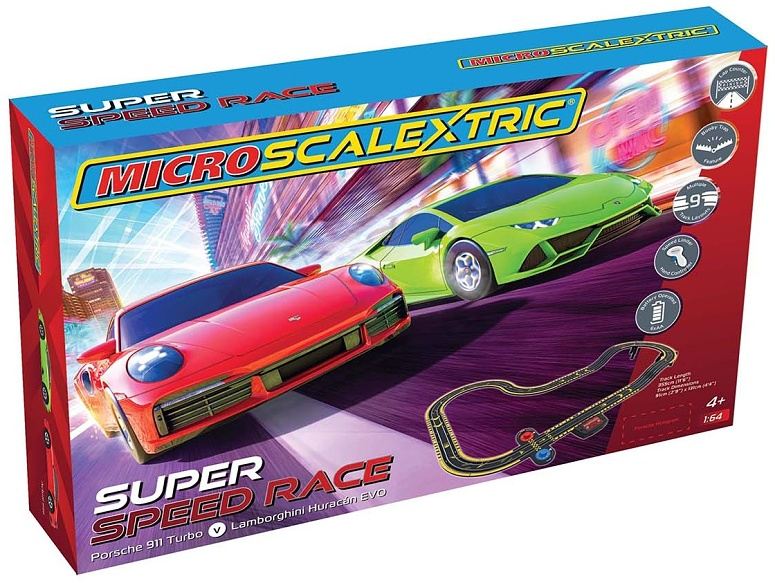 Autodráha MICRO SCALEXTRIC G1178M - Super Speed Race Set - Lamborghini vs Porsche