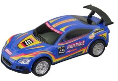 Auto supersport modré na autodráhu 1:43