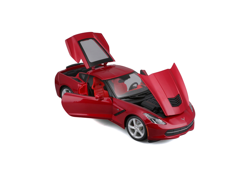 Maisto Corvette Stingray 2014 1:18 červená metalíza