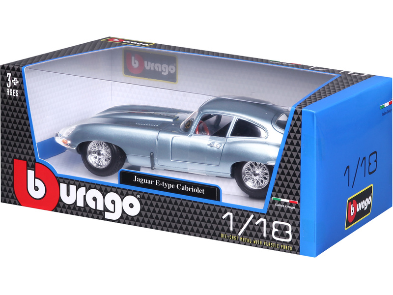 Bburago Jaguar E-type Coupe 1:18 modrá