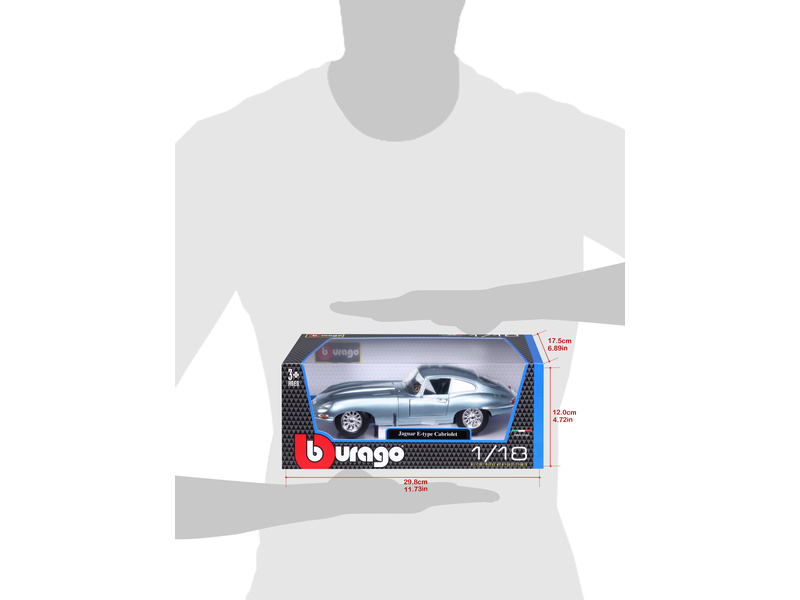 Bburago Jaguar E-type Coupe 1:18 modrá