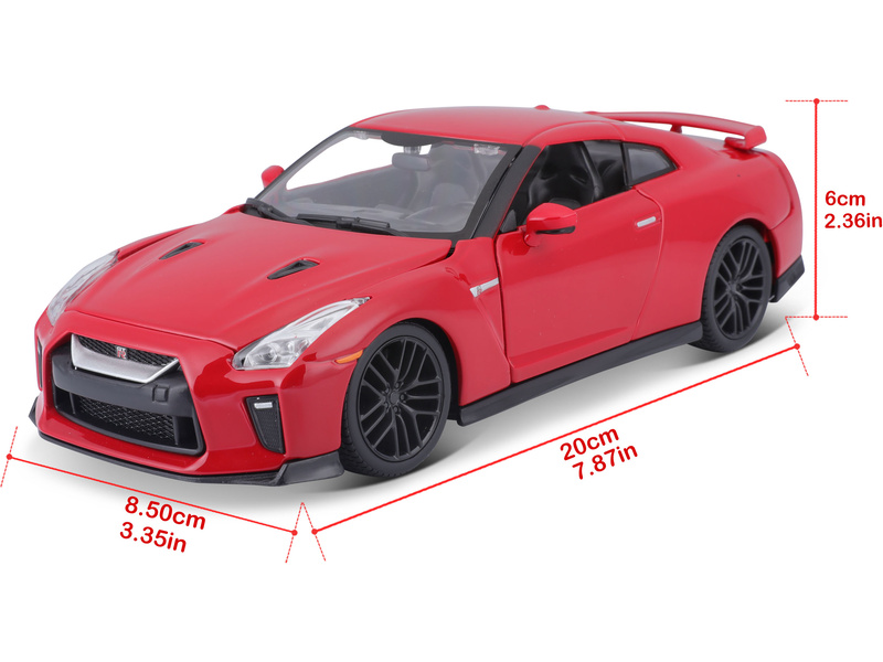 Bburago Plus Nissan GT-R 1:24 červená