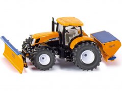 SIKU Super - traktor s přední radlicí a sypačem soli 1:50