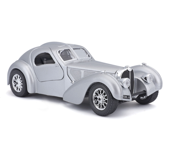 Bburago Bugatti 1:24 stříbrná