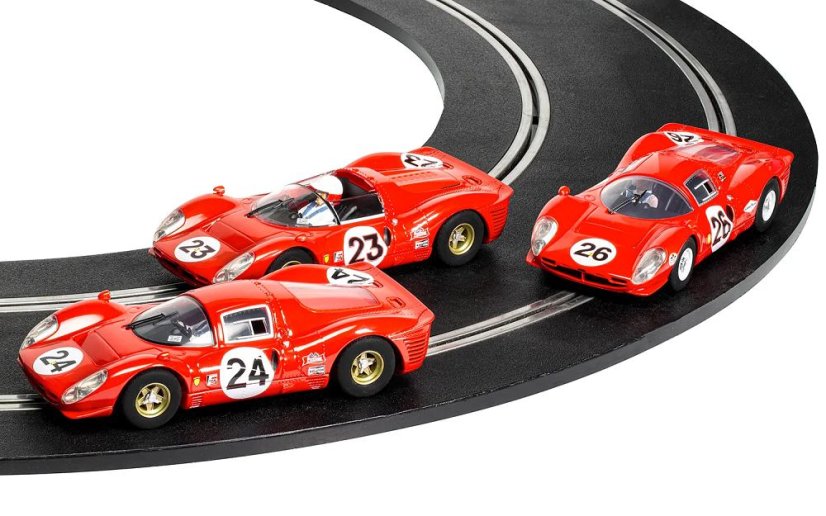 1967 Daytona 24 Triple Pack Ferrari - Autíčko SCALEXTRIC C4391A