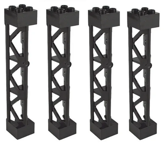 Podpůrné stojany pro desky na platformě Lego - černé