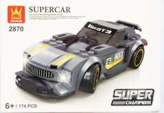 BrickCar 01 – Silver GT stavebnice auta pro podvozek ITES ITL-010, 174 dílků