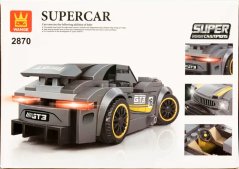 BrickCar 01 – Silver GT stavebnice auta pro podvozek ITES ITL-010, 174 dílků