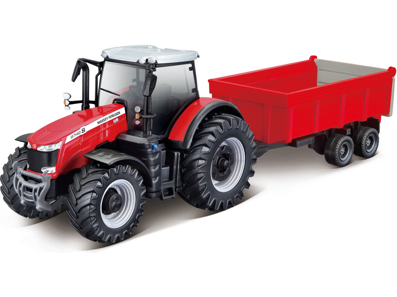 Bburago Massey Ferguson 8740S s vlečkou