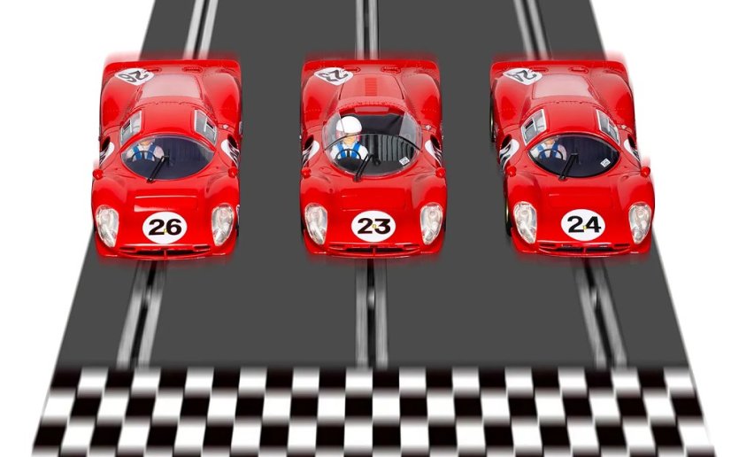 1967 Daytona 24 Triple Pack Ferrari - Autíčko SCALEXTRIC C4391A