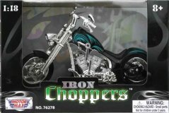Motormax Motorka Chopper Iron 1:18 (Černá)