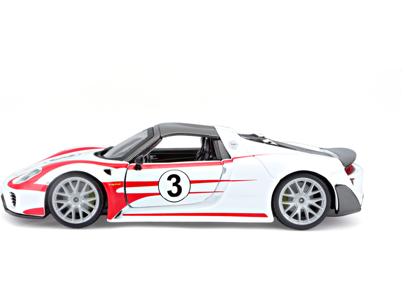 Bburago Porsche 918 Weissach 1:24 bílá