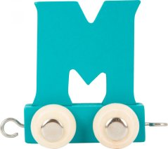 Dřevěný vláček barevná abeceda písmeno M