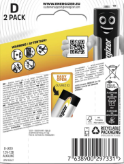 Baterie Energizer Alkaline D-LR20 1,5V- 2 ks