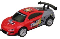 Auto supersport červené na autodráhu 1:43