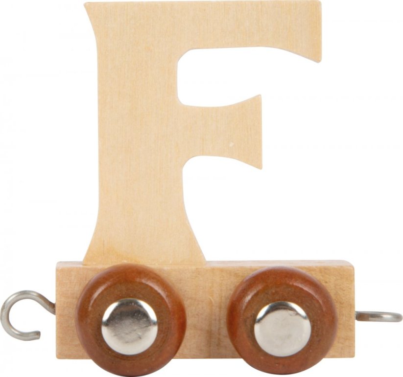 small foot Dřevěný vláček vláčkodráhy abeceda písmeno F