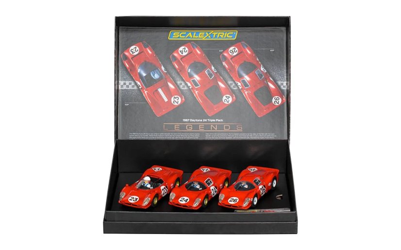 1967 Daytona 24 Triple Pack Ferrari - Autíčko SCALEXTRIC C4391A