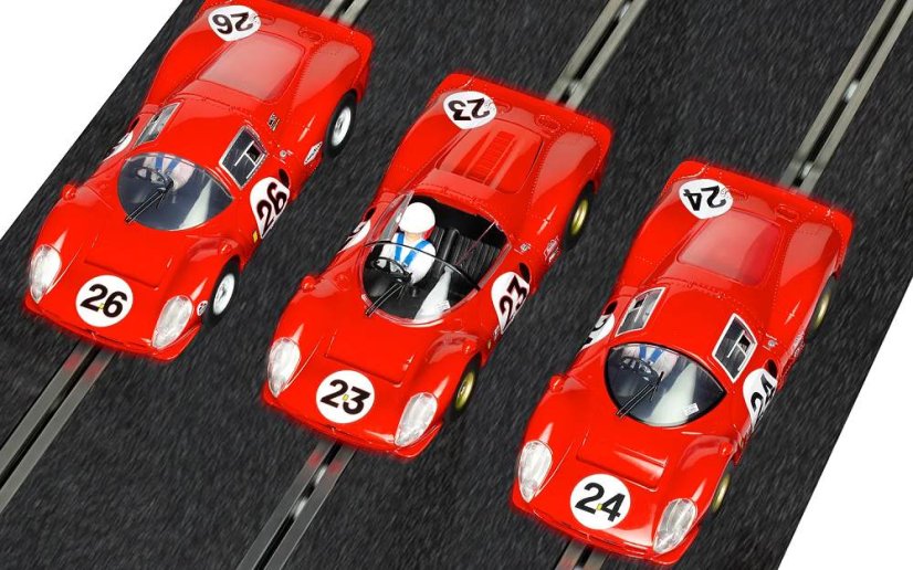 1967 Daytona 24 Triple Pack Ferrari - Autíčko SCALEXTRIC C4391A